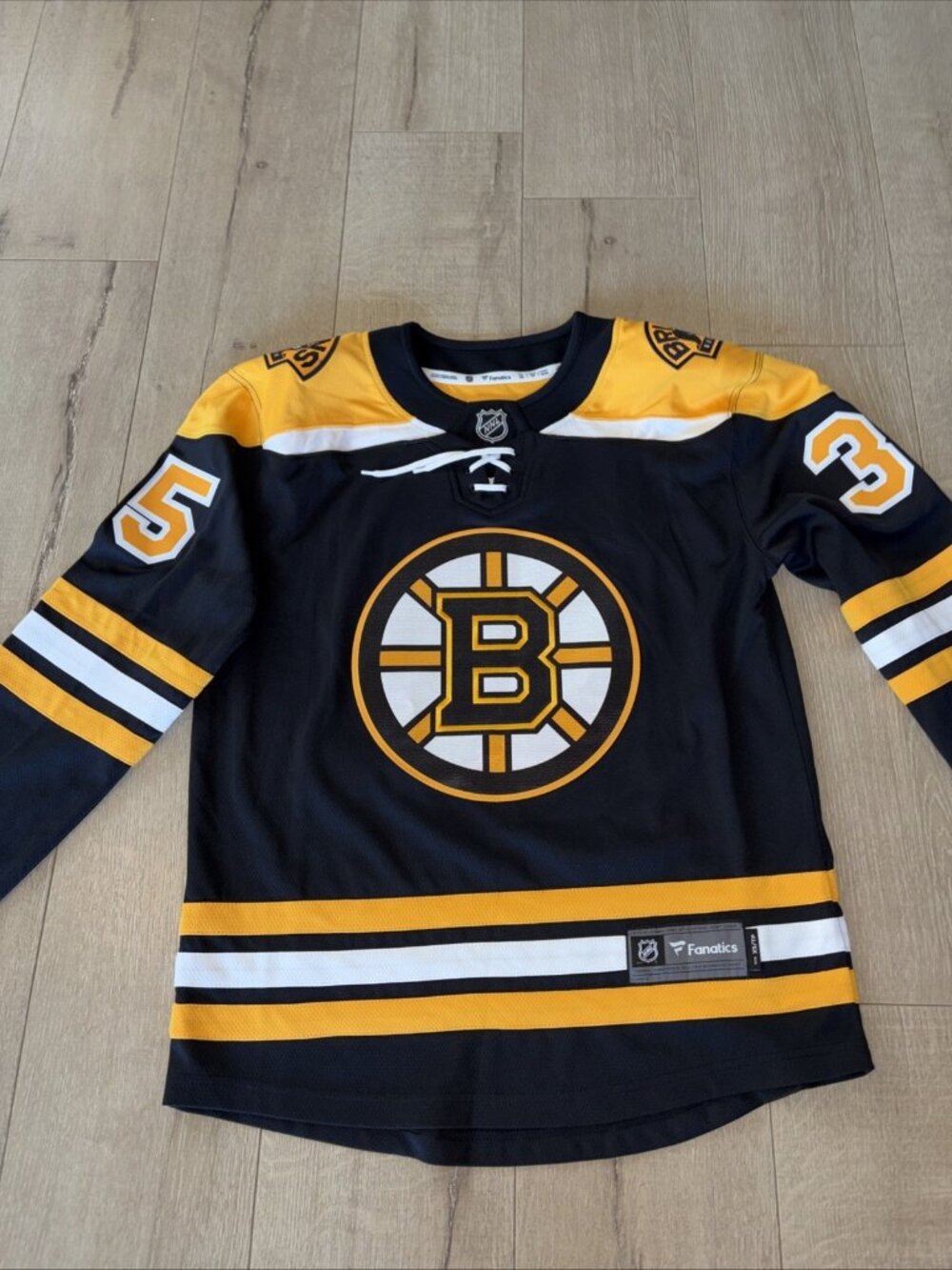 NHL Boston Bruins Fanatics Hockey Jersey Ulimark Size XS Home NWT - Picture 2 of 6
